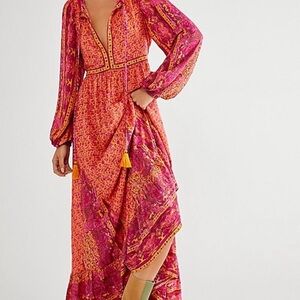 Free People Happy Feelings Pink Maxi Dress
